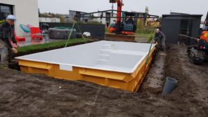 mise en place piscine coque, alliance constructions piscines, louhans