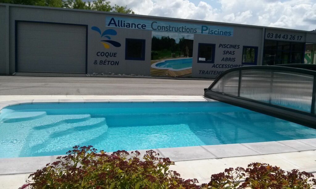 alliance constructions piscines, piscine, magasin courlans